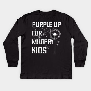 Purple Up For Military Kids - Month of the Military Child 2023 Kids Long Sleeve T-Shirt